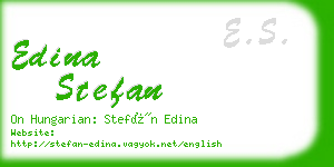 edina stefan business card